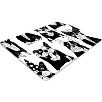 Decormat Stuhlunterlage Bürostuhlunterlage 120 cm x 90 cm Bodenmatte Bürostuhlunterlage - Fröhliche Hunde