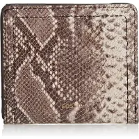 Fossil Leder Geldbörse Logan RFID Zip Clutch Python grau