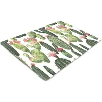 Decormat Stuhlunterlage Bürostuhlunterlage 120 cm x 90 cm Bodenmatte Bürostuhlunterlage - Kakteen mit Spitzen.