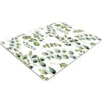 Decormat Stuhlunterlage Bürostuhlunterlage 120 cm x 90 cm Bodenmatte Bürostuhlunterlage - Eukalyptus floral.