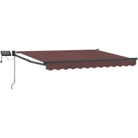 Syfax Manuelle Gelenkarmmarkise mit LEDs 3,5 x 2 m