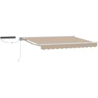 Syfax Elektrische Solarmarkise 3 x 2,5 m Beige 100% Polyester