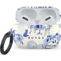 Burga Schutzhülle für AirPods Pro 3, Sobremesa, Weiß mit Blauem Muster