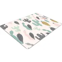 Decormat Stuhlunterlage Bürostuhlunterlage 120 cm x 90 cm Bodenmatte Bürostuhlunterlage - Bunte Kakteen