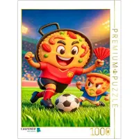 CALVENDO Puzzle 3D Fussballmotiv Spanien gegen Italien Duell | 1000 Teile Lege-Größe 64 × 48 cm Foto-Puzzle für glückliche Stunden
