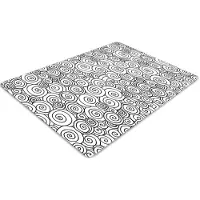 Decormat Stuhlunterlage Bürostuhlunterlage 120 cm x 90 cm Bodenmatte Bürostuhlunterlage - Schwarzweiss-Strudel