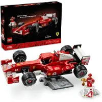 LEGO Icons Ferrari F2004 & Michael Schumacher, F1 Modellauto Set für Erwachsene, Formel 1 Rennwagen Replika