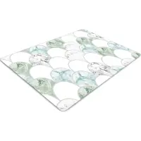 Decormat Stuhlunterlage Bürostuhlunterlage 120 cm x 90 cm Bodenmatte Bürostuhlunterlage - Jakobsmuscheln