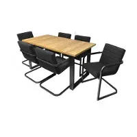 Sonstiges GOLDSTOFF 6-er stuhle mit tisch set GRAND, Esszimmertisch weiß, Tisch 150+(40)X 80 cm breite, Esszimer set, Holztisch, Samt Stuhl