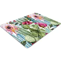Decormat Stuhlunterlage Bürostuhlunterlage 120 cm x 90 cm Bodenmatte Bürostuhlunterlage - Tropischer Garten