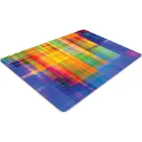 Decormat Stuhlunterlage Bürostuhlunterlage 120 cm x 90 cm Bodenmatte Bürostuhlunterlage - Buntes Gitter