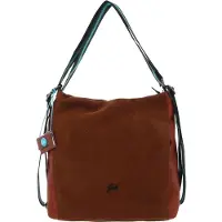 Gabs Leder Schultertasche Rucksack Aissa TG Momu Black Shoulder Bag Bruciato braun