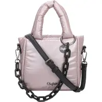 Buffalo Handtasche Umhängetasche Nylon Boxy05 Metal Crossbody Bag Powder altrosa