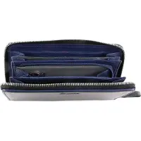 Esquire Geldbörse Piping Zip Around Wallet Black / Roy schwarz blau