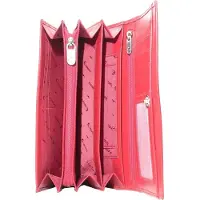 Esquire Geldbörse New Silk Ladies Long Wallet Red dunkelrot