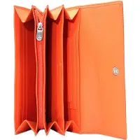 Esquire Leder Geldbörse Viktoria Ladies Long Wallet Flame Orange