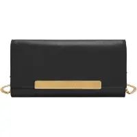 Fossil Geldbörse Umhängetasche Penrose Flap Wallet Crossbody Black schwarz