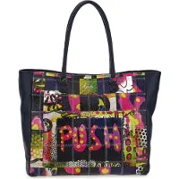 Gabs Leder Schultertasche Handtasche Jessica Stampa Trip Shoulderbag Nero blau