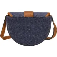 Fossil Umhängetasche Harwell Small Flap Crossbody Denim blau