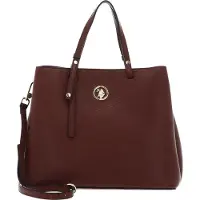 U.S. POLO ASSN. Leder Shopper Arlington Double Handle Bag Brown braun