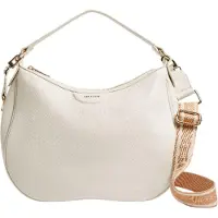 Ted Baker Leder Schultertasche Umhängetasche Esiah Webbing Slouchy Leather Hobo Bag Ecru weiß