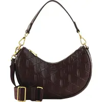 Lacoste Schultertasche Umhängetasche Maheki Moon Bag Fudge dunkelbraun