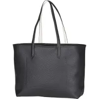 Lacoste Schultertasche Shopper Anna Zipped Shopping Bag Noir Farine schwarz