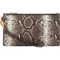 Fossil Handgelenktasche Utensilientasche Gift Wristlet Python grau