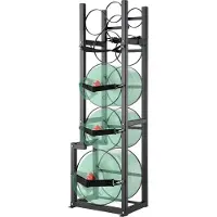 StarTech.com Kältemitteltankgestell - Kältemittelzylindergestell inkl. 1 x 50 lbs, 2 x 30 lbs & 3 Kleine Flaschentanks, Zylindertankgestell 15,55 x 12,99 x 49,8 Zoll - Halterungen für Freon, Gase