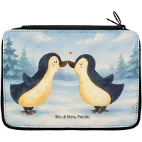 Mr. & Mrs. Panda Etui Pinguin Liebe Design - Weiß - Geschenk, Federmappe, Bleistiftetui, Mäppchen, Freundin, Geschenkidee, Schlampermäppchen, Verliebt, Federmäppchen