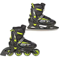 Raven 2in1 Inline Skates Profession Black/Lime 38-42 verstellbar