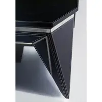 AEA Moderner Chesterfield-Gartenstuhl aus Leder in Schwarz