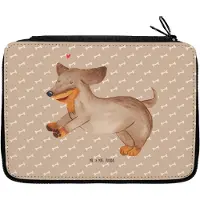 Mr. & Mrs. Panda Federtasche Hund Dackel - Hundeglück - Geschenk, Dachshund, Sprüche, Hunde, Mäppchen, Bleistiftetui, Federmäppchen, Herz, Federmappe, Schreibmappe