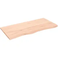 Syfax Waschtischplatte 100x50x2 cm Massivholz Unbehandelt