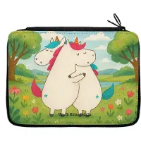 Mr. & Mrs. Panda Etui Einhörner Umarmen Design - Weiß - Geschenk, Federtasche, Federmappe, Bleistiftetui, Geschwister, BFF, Unicorn, Schlampermäppchen, Federmäppchen