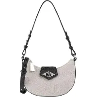 Replay Schultertasche Umhängetasche Shoulder Bag Cream White schwarz hellgrau