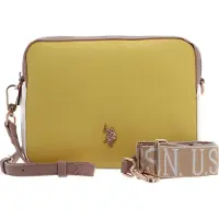 U.S. POLO ASSN. Umhängetasche New Mansion Crossbody Bag Two Zip Lime Combo mehrfarbig