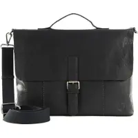 Saddler Businesstasche Umhängetasche mit Laptopfach Ålesund Computer Bag Black schwarz