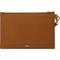Fossil Handgelenktasche Utensilientasche Wristlet Saddle braun