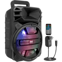 Pyle Musikbox Bluetooth Groß, 800W-Party Lautsprecher, Partybox, PA Anlage mit Fernbedienung & LED Lichtern,Mobile-Soundbox, USB, MP3, SD, RCA Eingang