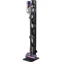 Vevor Staubsaugerständer 32x26x126cm, kompatibel mit Dyson G5 V15 V12 V11 V10 V8 V7 V6 Serie Standstaubsaugern & Zubehör, Bodenständer, Halterung mit 6 Haken & rutschfesten Fußpolstern, schwarz