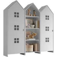 Vipack - CASAMI BRUGES Set 3-tlg. best. aus: Regalschrank, Schrank 1-trg. mit Front in Weiß u. Weiß