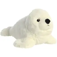 ECO NATION Plüsch Robbe flauschig 30 cm Weiß Eco Nation