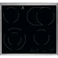 Electrolux EHF6346XOK, Schwarz, Integriert, Keramik, Glaskeramik, 4 Zone(n), 4 Zone(n)