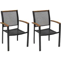 Merxx Gartensessel "Itanos", schwarz (graphit), B:61cm H:91cm T:56cm, Kunststoff, Sessel, Gartensessel, Armlehnen aus Kunststoff in Holzoptik