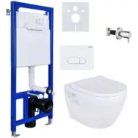 Aloni Hänge Dusch WC Taharet Bidet Toilette Vorwandelement Spülkasten Komplettset