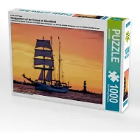 CALVENDO Ein Motiv aus dem Kalender Windjammer auf der Ostsee im Abendlicht 1000 Teile Puzzle quer 640x480mm, Ködder Rico; 7289404