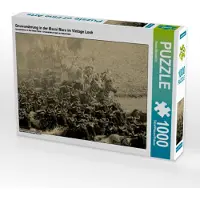 CALVENDO Gnuwanderung in der Masai Mara im Vintage Look 1000 Teile Puzzle quer 640x480mm, Michel/CH Susan; 7364438