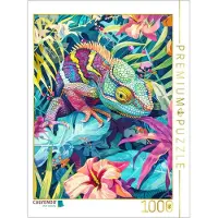 CALVENDO Puzzle – Dschungeltiere im Pop-Art-Stil | 1000 Teile, fertige Größe: 64 x 48 cm | Fotopuzzle für entspannte Stunden