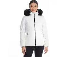 Campagnolo Skijacke Woman Jacket Zip Hood Bianco Nero Weiss MIT